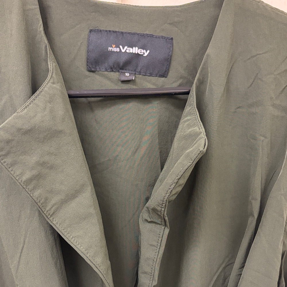 Women's Olive Trench Coat